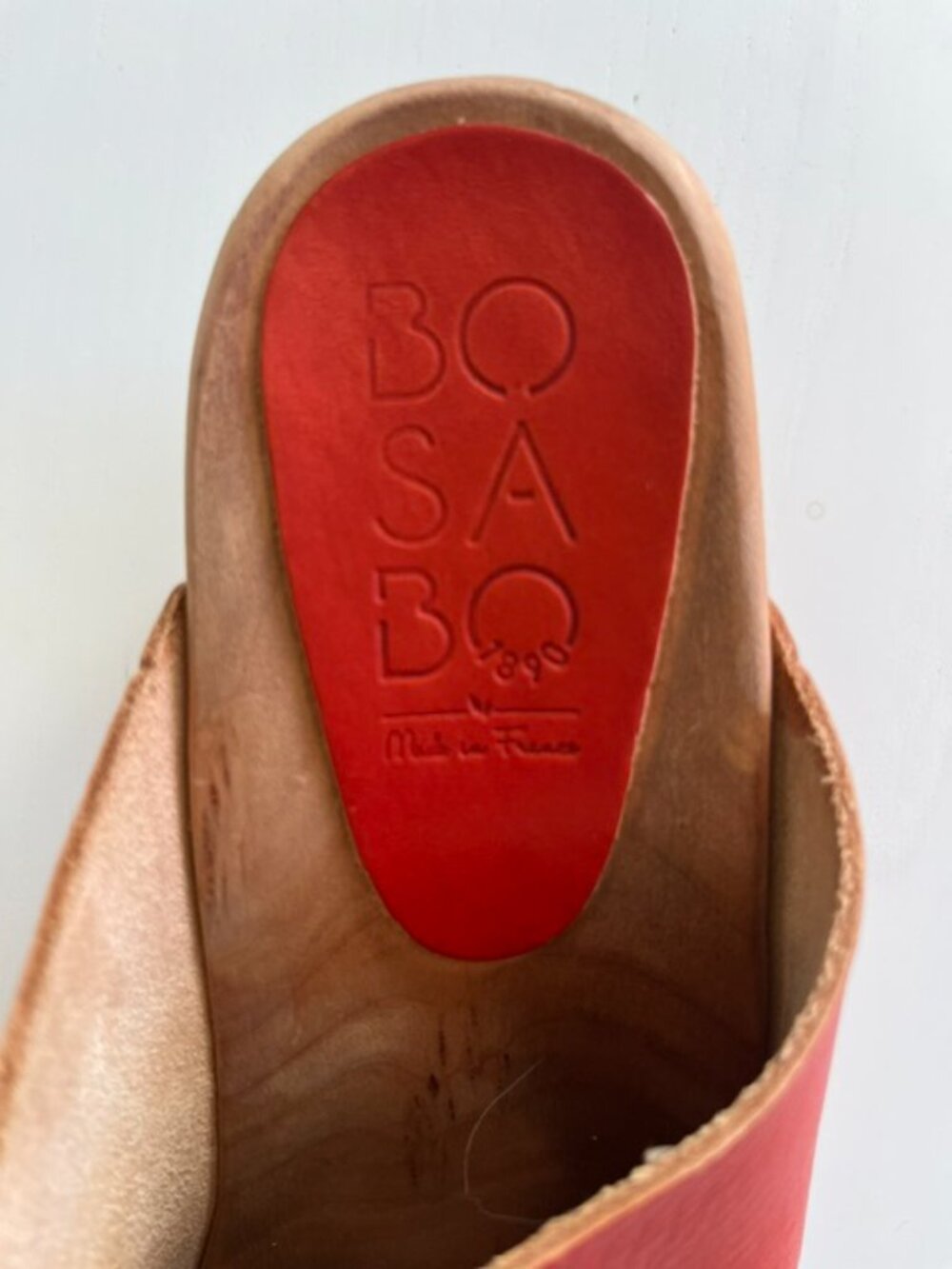 French Bosabo Red Leather Clog Mules | Size 41 - Picture 7 of 8